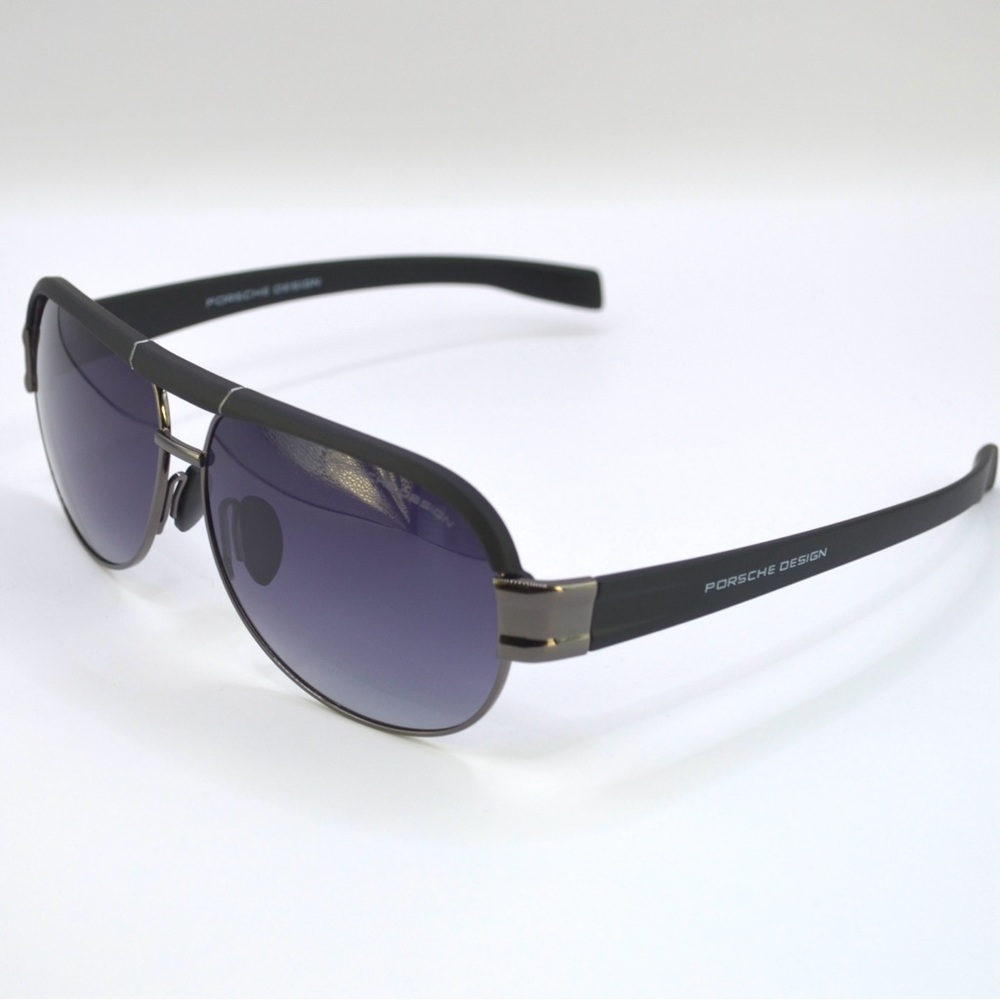 Porsche Design Men Sunglasses Matte Black Gunmetal | New | No Case  62-13-138 - Picture 10 of 12